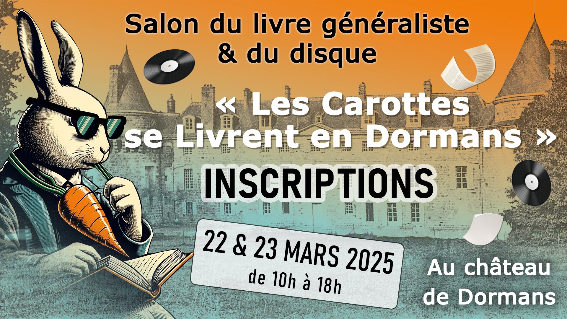 Inscription au Salon du Livre et du Disque 2025